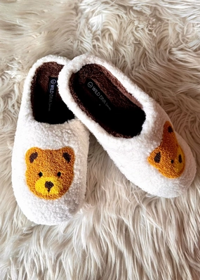 Teddy Bear Slippers Anti   Static Mood Fit Sole Grip Teddy Bear Slippers