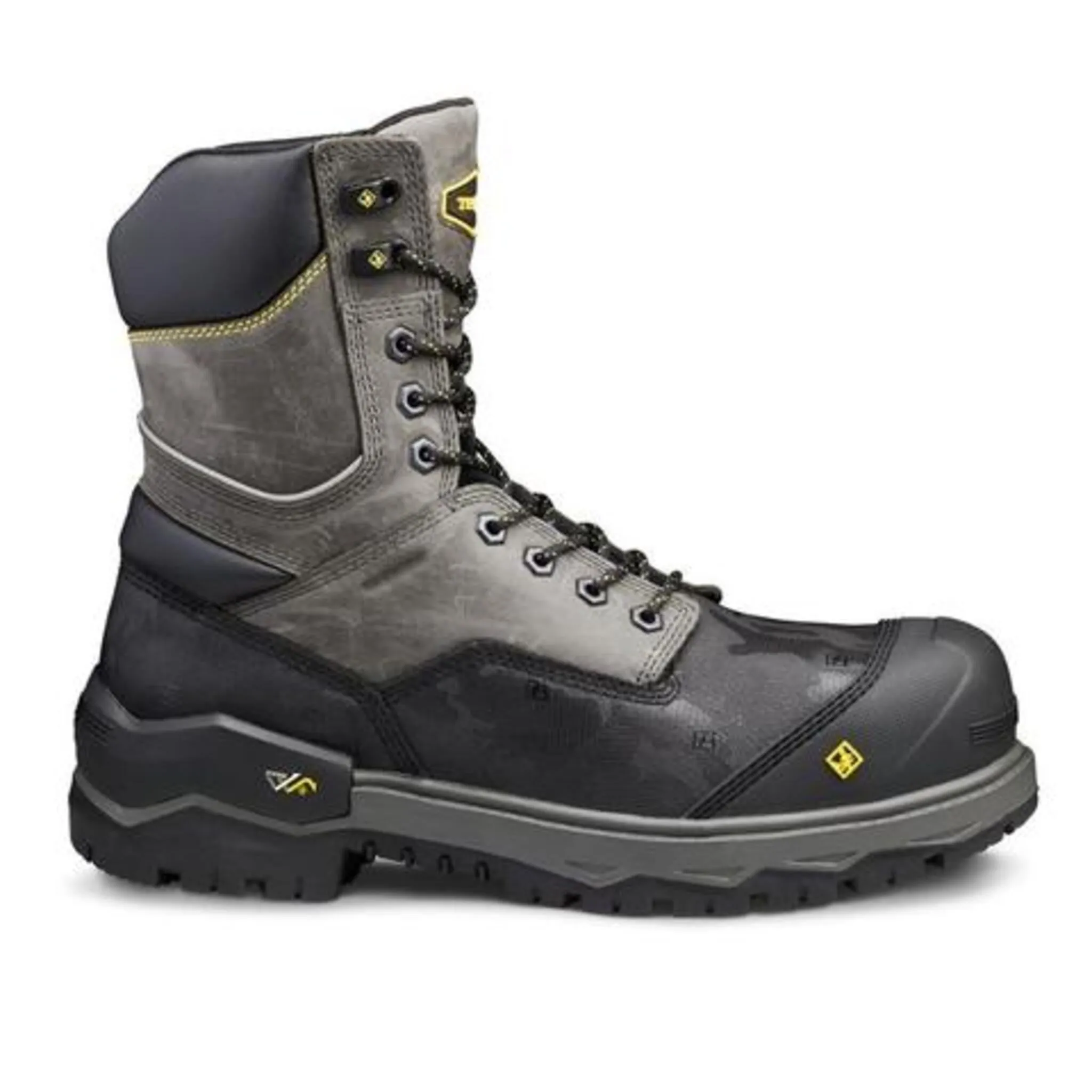 Terra Men's Safety Work Boots Gantry 8" Rugged Leather Waterproof with Vibram® Fire & Ice Sole | Sizes 7-16