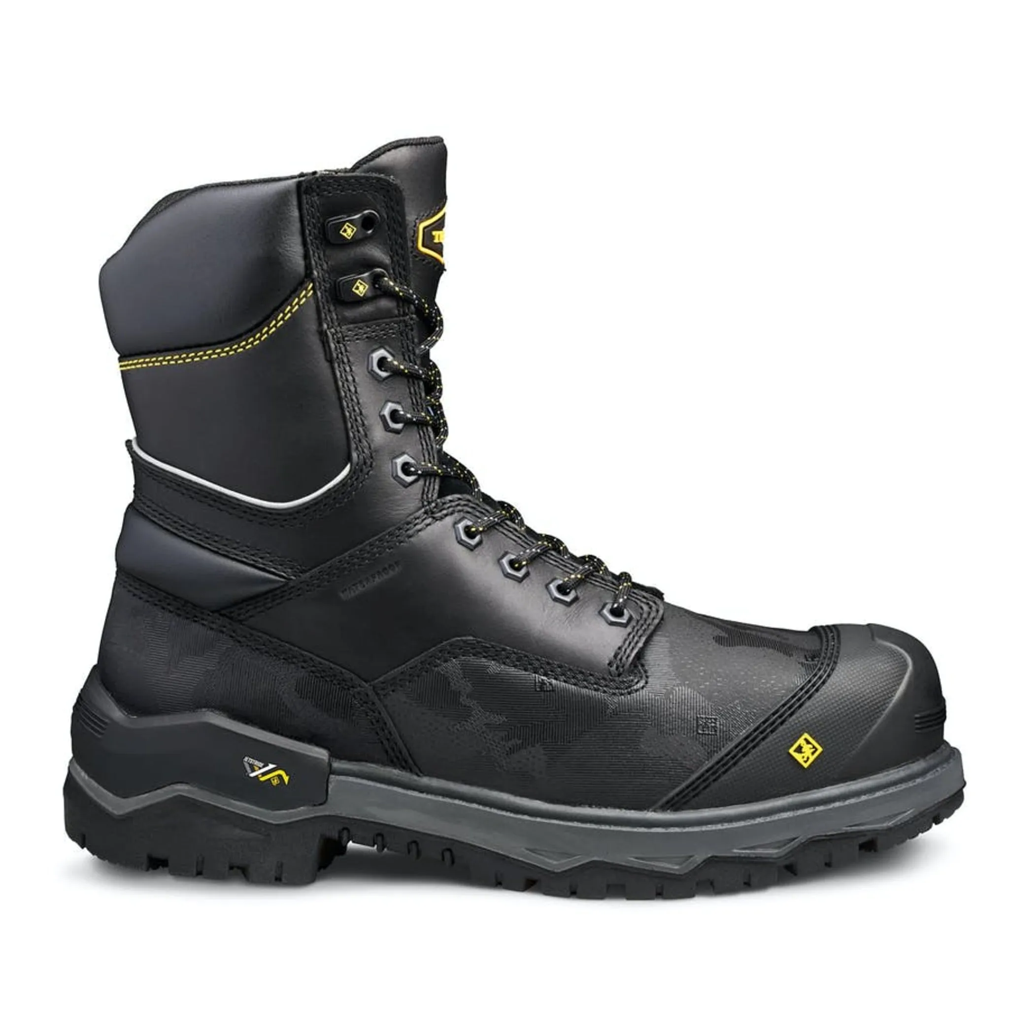Terra Men's Safety Work Boots Gantry 8" Rugged Leather Waterproof with Vibram® Fire & Ice Sole | Sizes 7-16