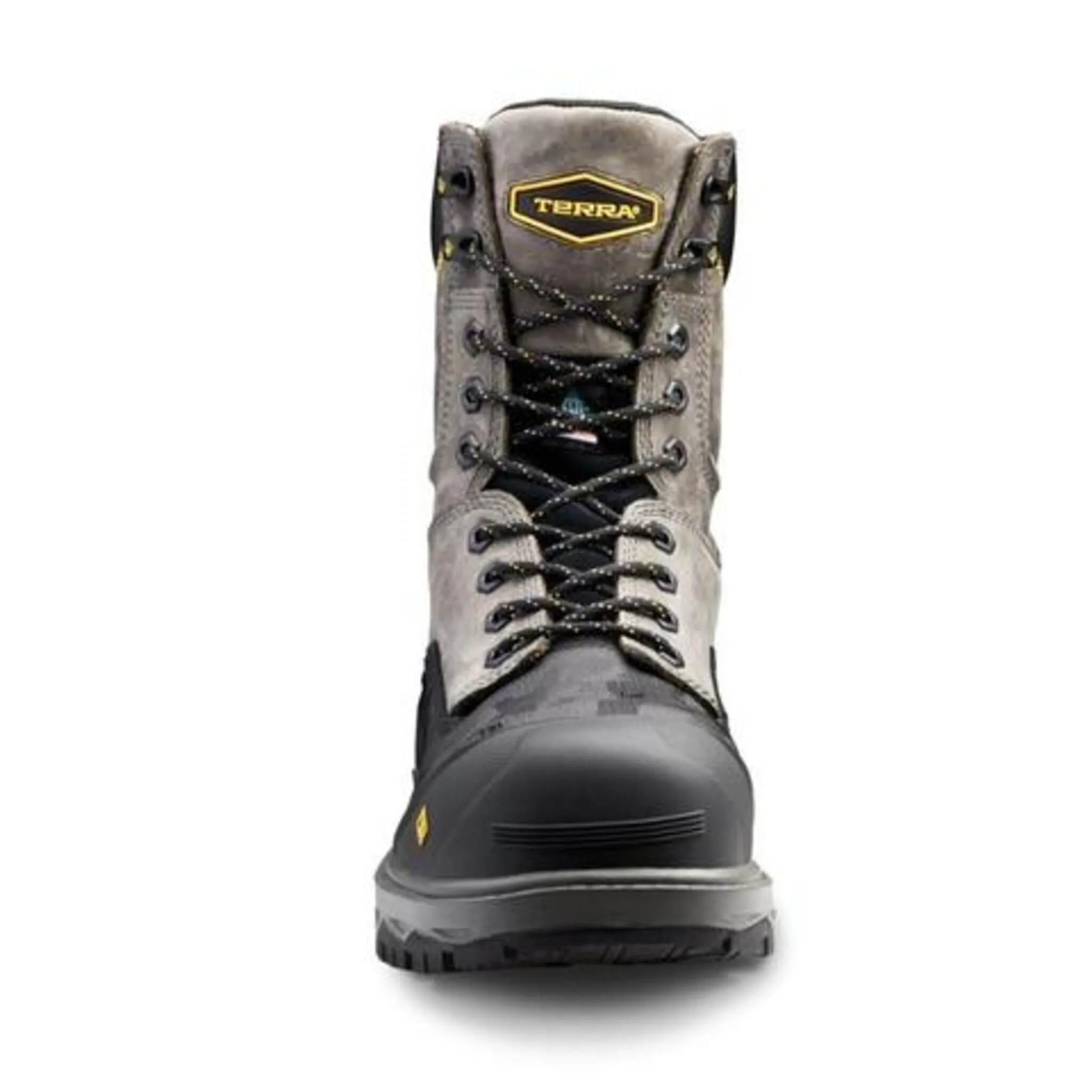Terra Men's Safety Work Boots Gantry 8" Rugged Leather Waterproof with Vibram® Fire & Ice Sole | Sizes 7-16