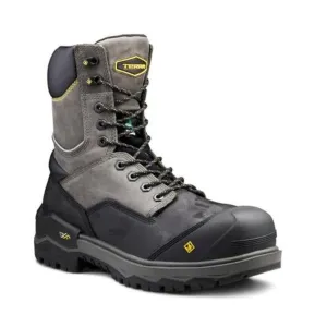 Terra Men's Safety Work Boots Gantry 8" Rugged Leather Waterproof with Vibram® Fire & Ice Sole | Sizes 7-16