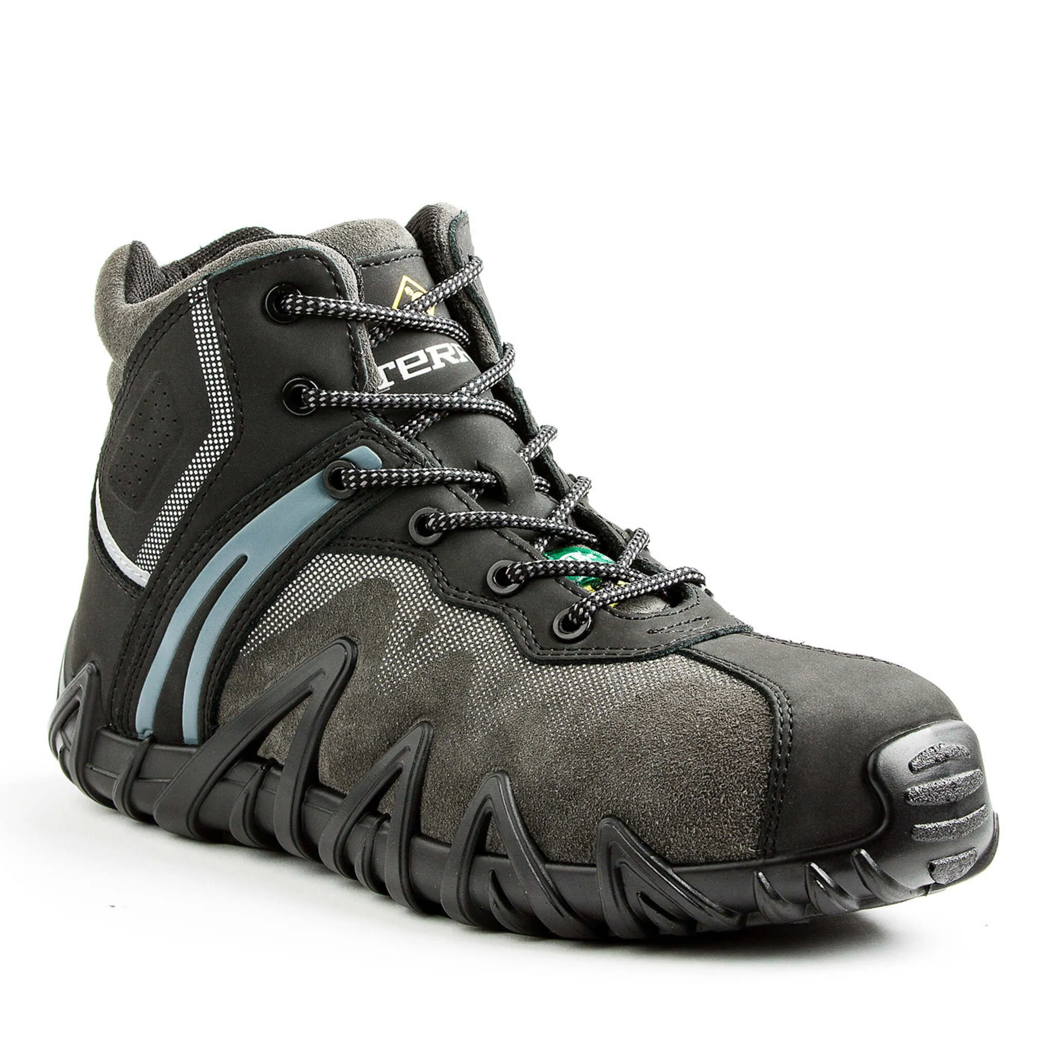 Terra Men's Safety Work Boots Venom Mid 6" Suede and Leather Upper with Composite Toe and Plate | Sizes 6-13