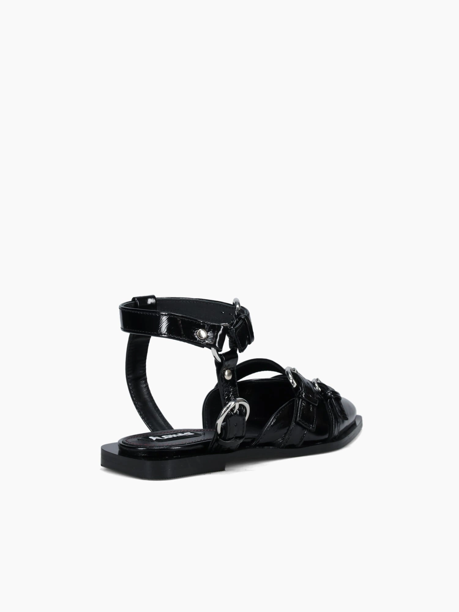 Thalara Black Onix Leather Supportive footwear Toe Cap