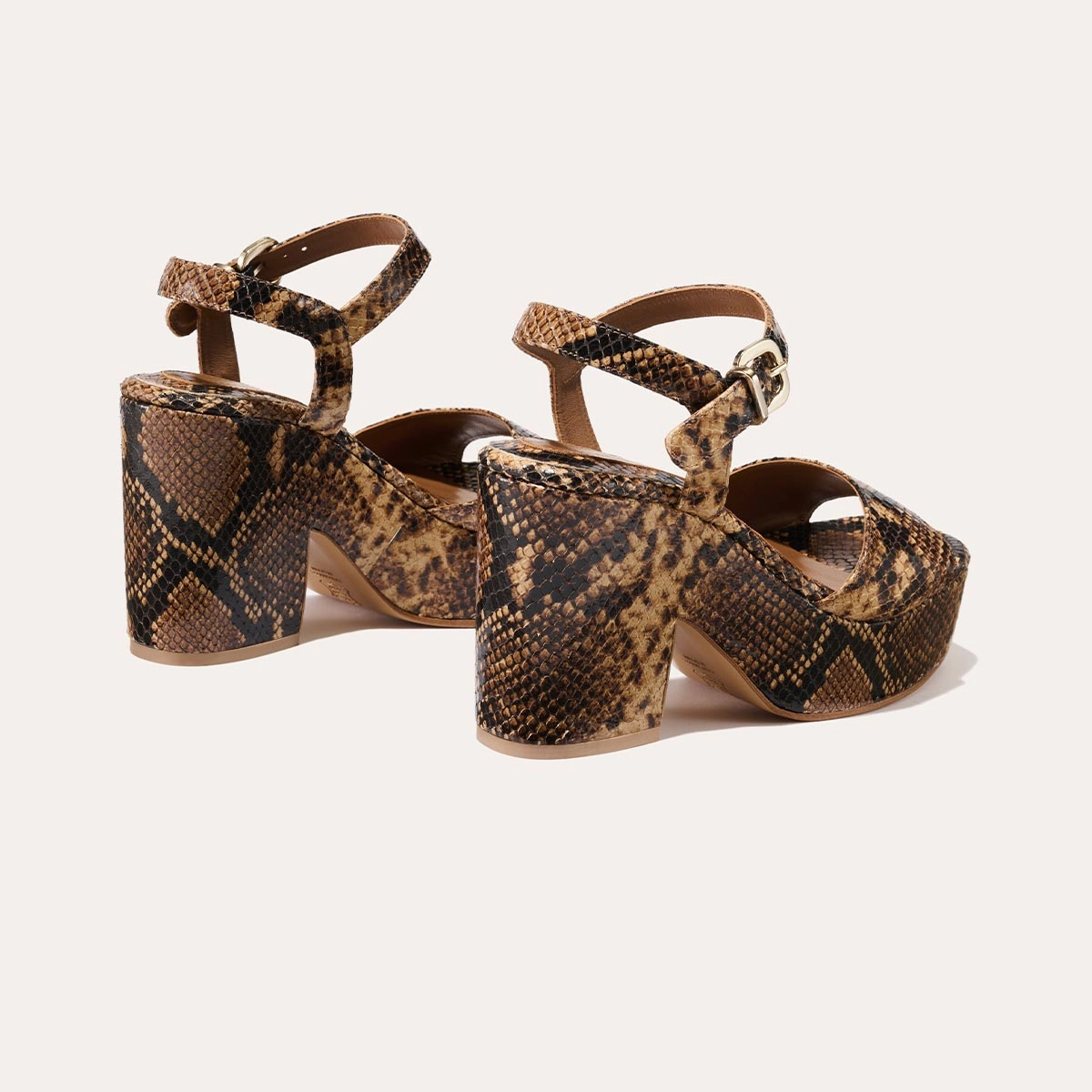 The Bardi - Camel Python Embossed Adjustable Strap