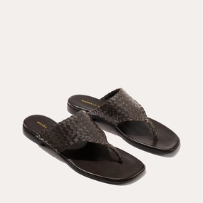 The Deia - Espresso Woven Leather Luxe Sandals for Every Occasion The Deia - Espresso Woven Leather Casual Outdoor Shoes