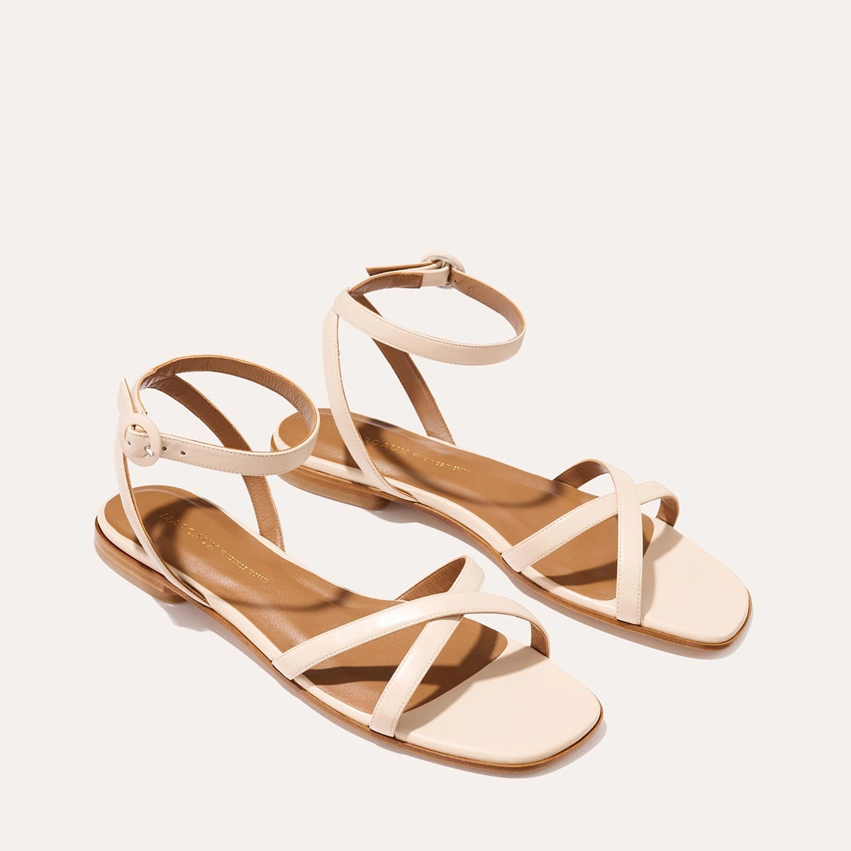 The Flat Sandal - Magnolia Nappa Breezy Comfort