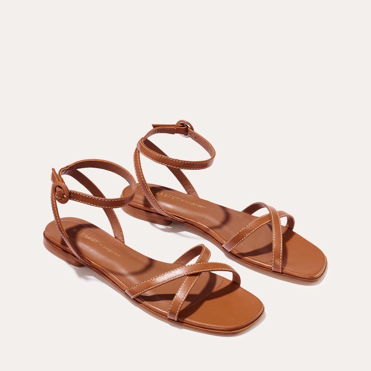 Comfort Walking The Flat Sandal - Saddle Nappa