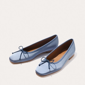 The Fonteyn - Slate Blue Satin Foot Fit Hike Path The Fonteyn - Slate Blue Satin