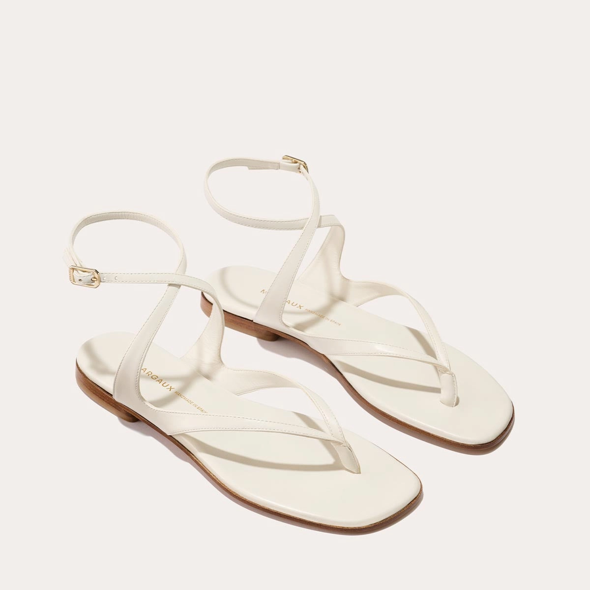 The Palermo Sandal - Ivory Nappa Foot Support