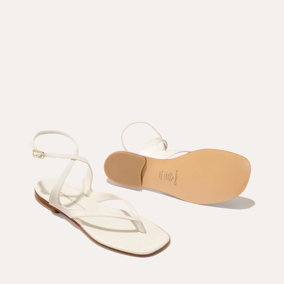 The Palermo Sandal - Ivory Nappa Weekend Walk Classic Sandals
