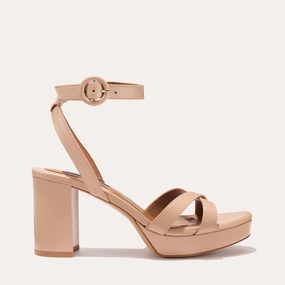 The Platform Sandal - Rose Nappa Lockdown Heel Cup The Platform Sandal - Rose Nappa Beach Sandals Casual Outdoor Shoes