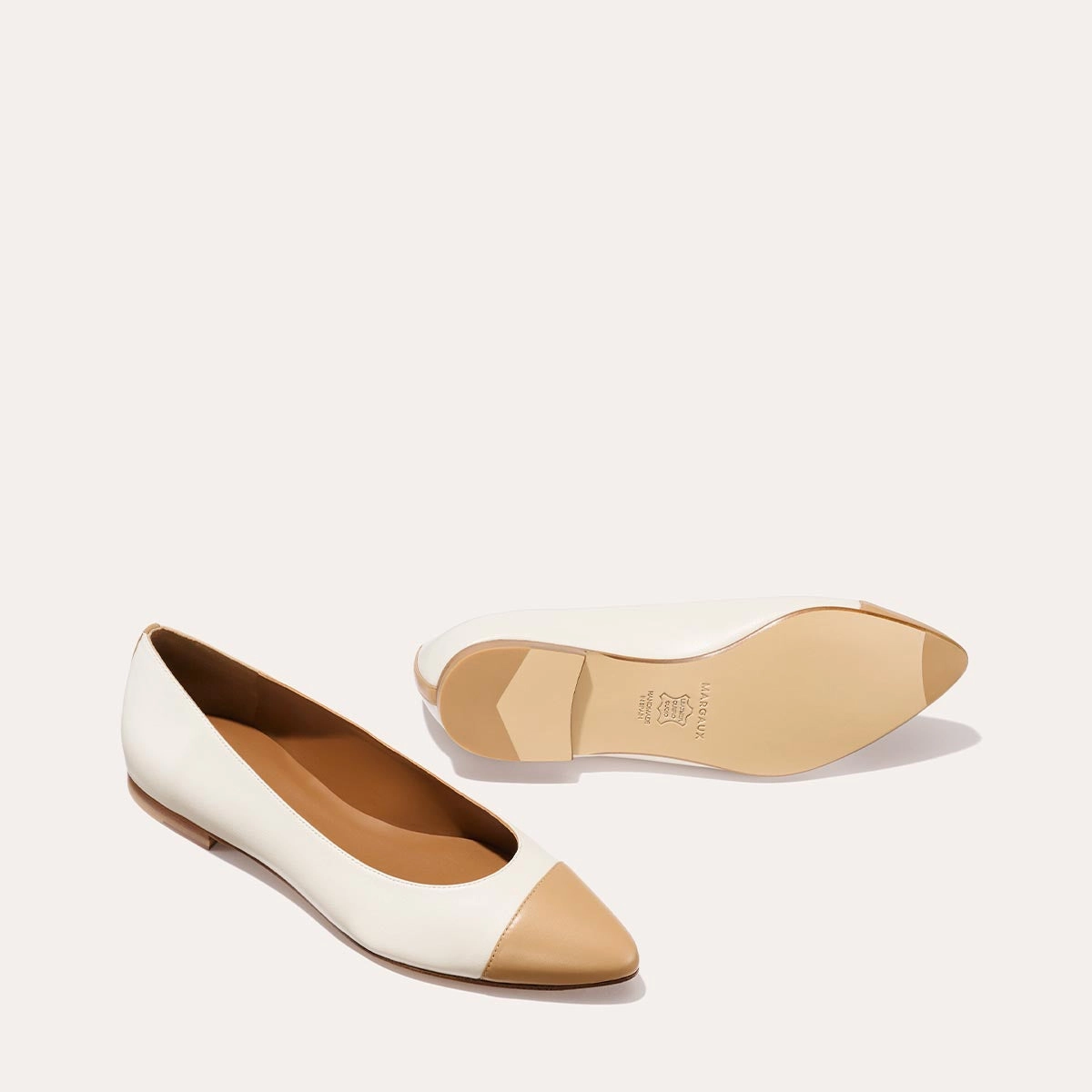 portable The Pointe - Ivory and Toffee Nappa