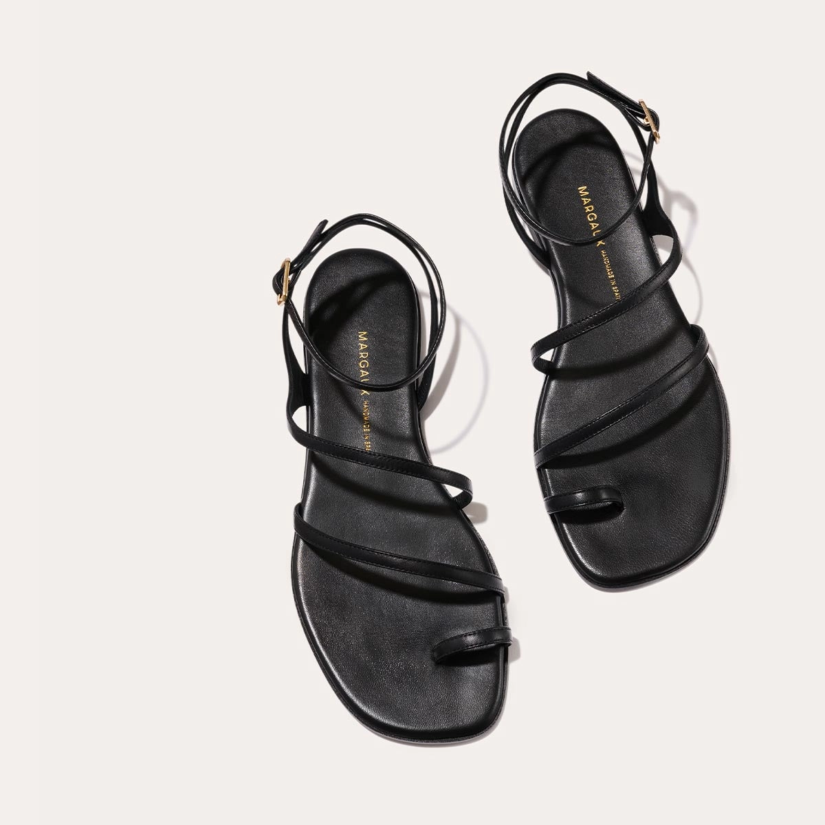Calm Mood The Positano Sandal - Black Nappa