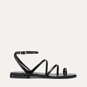 The Positano Sandal - Black Nappa Anti Friction Padding Hydrophobic Upper Material Flexible walking shoes The Positano Sandal - Black Nappa