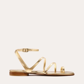 The Positano Sandal - Gold Nappa Thermoregulating Fabric The Positano Sandal - Gold Nappa Breathable Outdoor Wear Flexible Layers