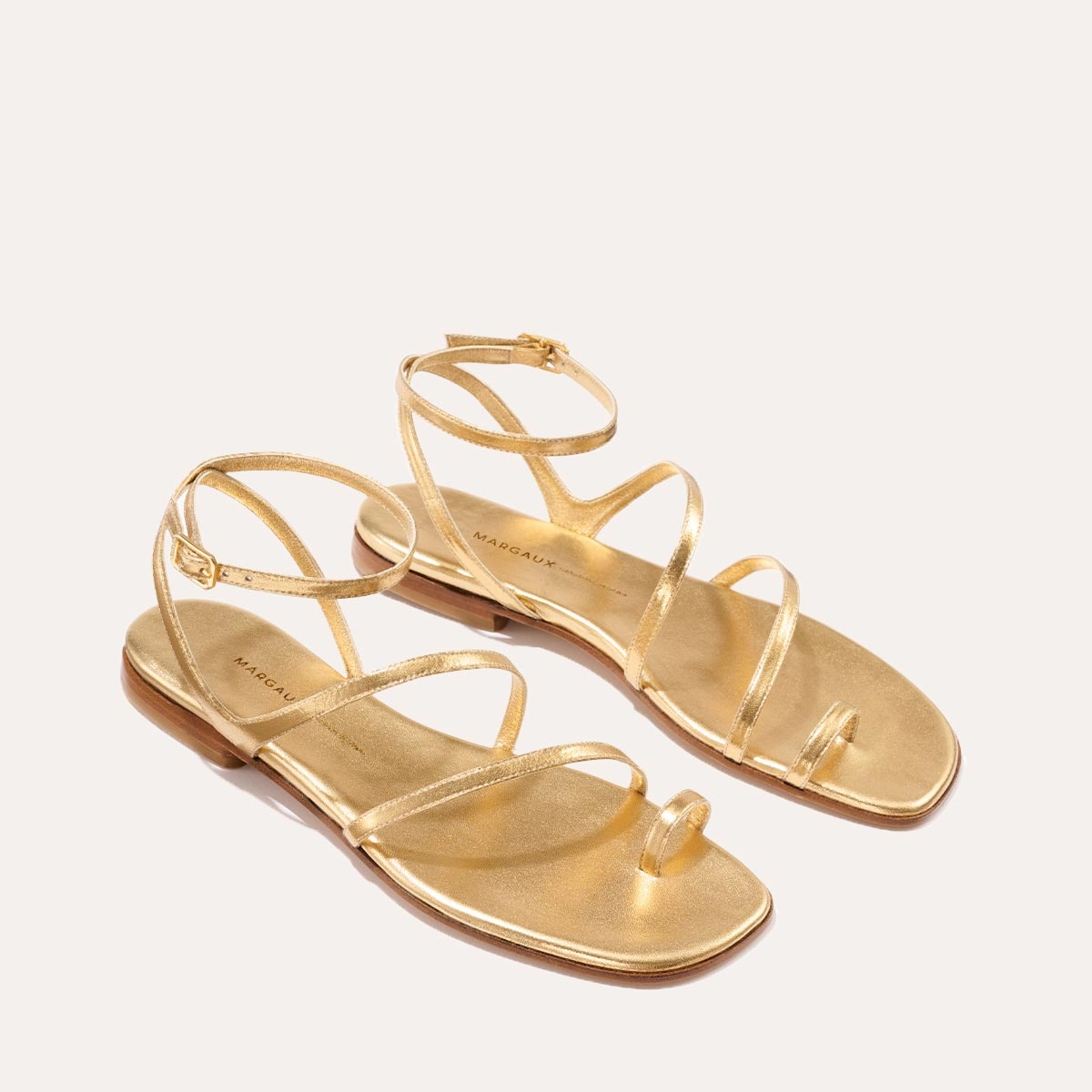 The Positano Sandal - Gold Nappa Easy Entry