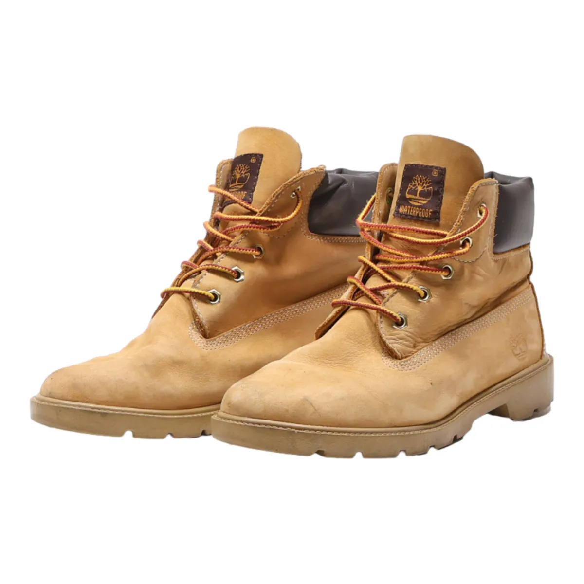 TIMBERLAND Chukka Boots Orange Leather Womens UK 5.5