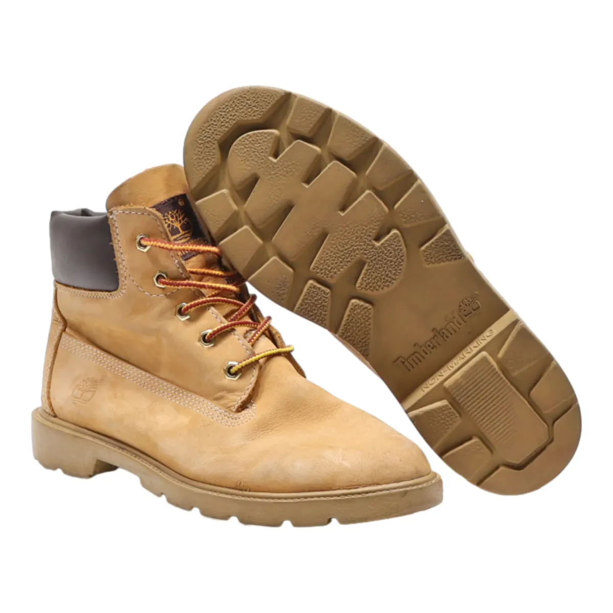 TIMBERLAND Chukka Boots Orange Leather Womens UK 5.5