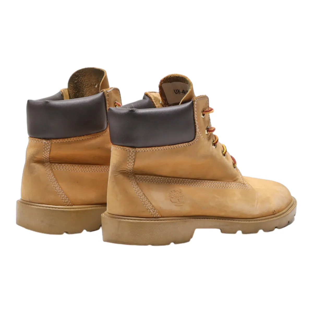 TIMBERLAND Chukka Boots Orange Leather Womens UK 5.5