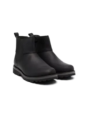 Timberland Courma TB0A28QA 001 Youth Kids Black Leather Chelsea Boots HS3027
