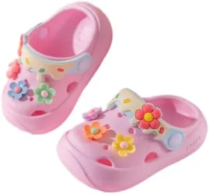 Toddler Girls Boys Clogs Little Kids Sandals Slides with Strap Kids Garden Clogs Water Shoes
