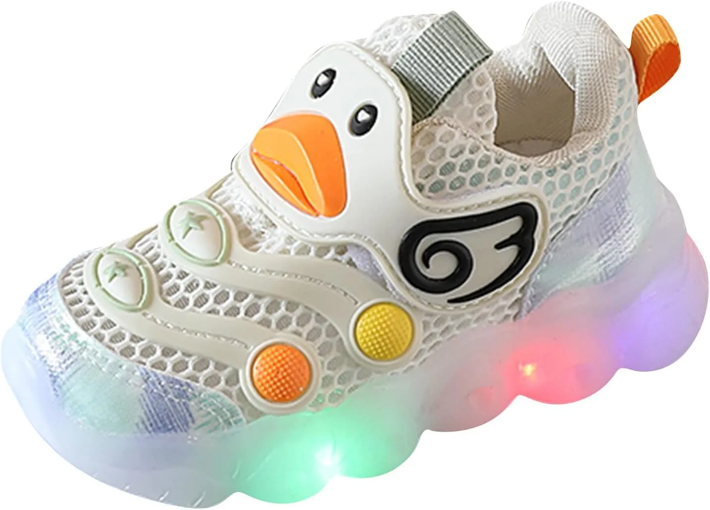 Toddler Girls Light Up Shoes Sports Shoes 1 3Years Baby Boys Led Light Luminous Running Sport Boots Shoes Gift (Beige-2, 3-3.5 Years Toddler)