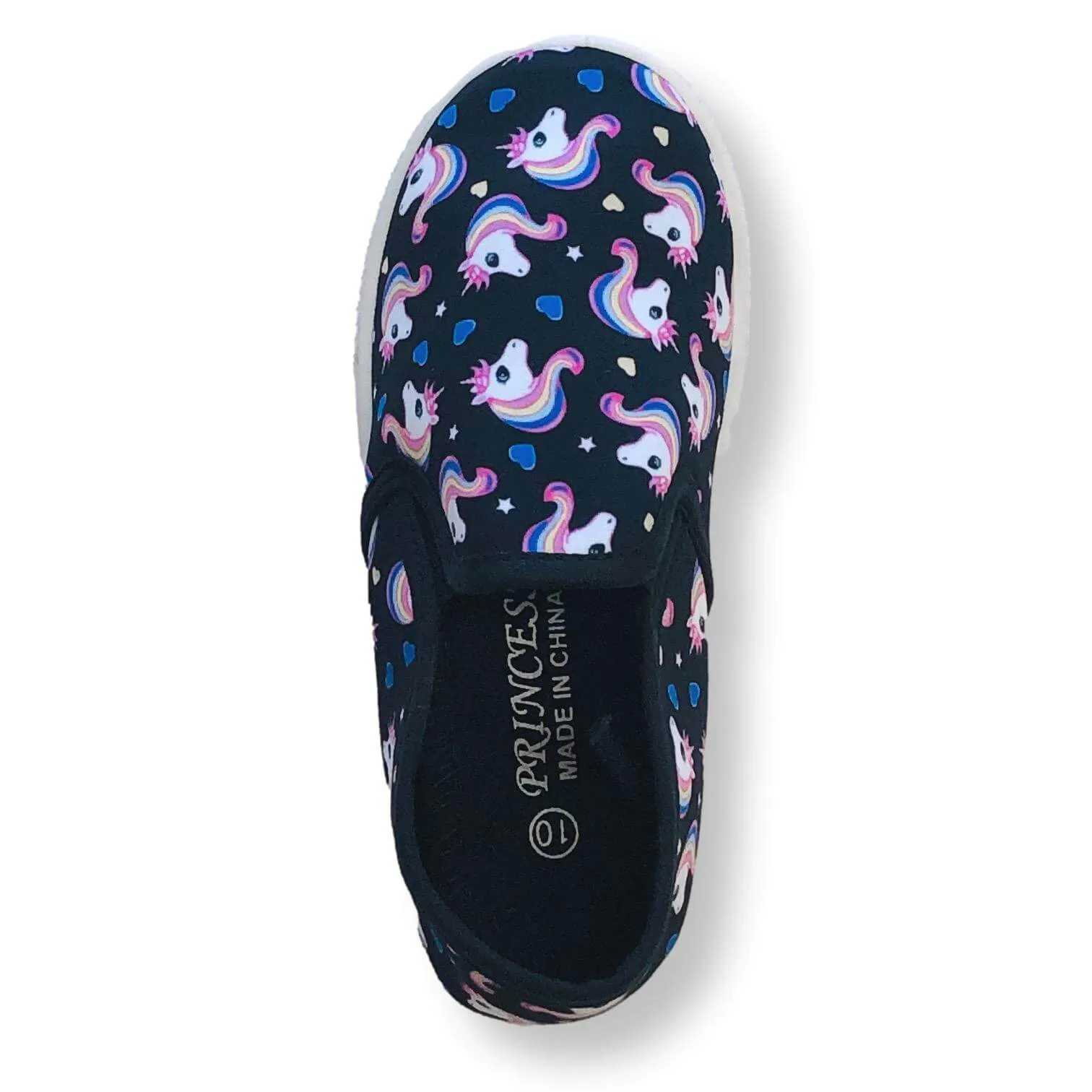Toddler Slip On Shoes for Girls Unicorn Canvas Kids Sneakers