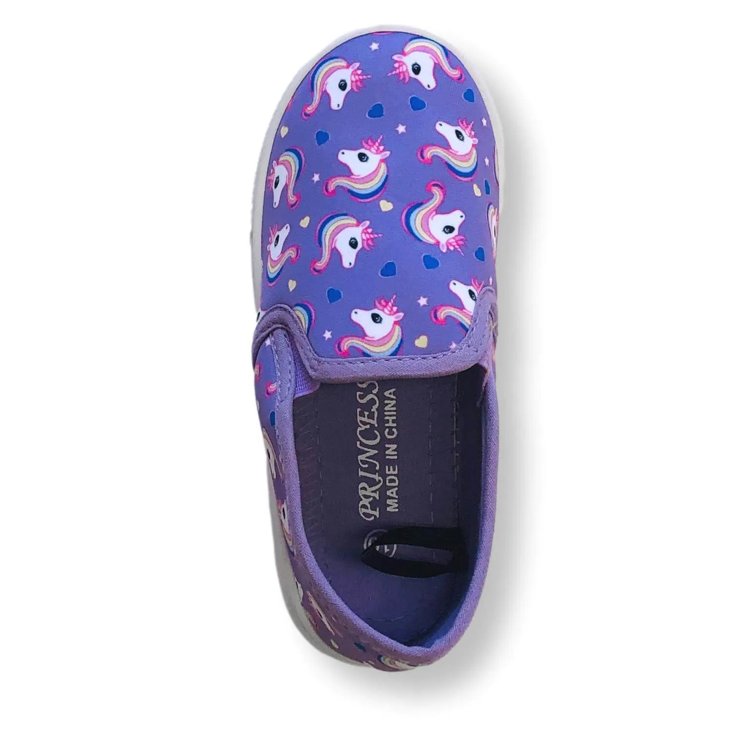 Toddler Slip On Shoes for Girls Unicorn Canvas Kids Sneakers
