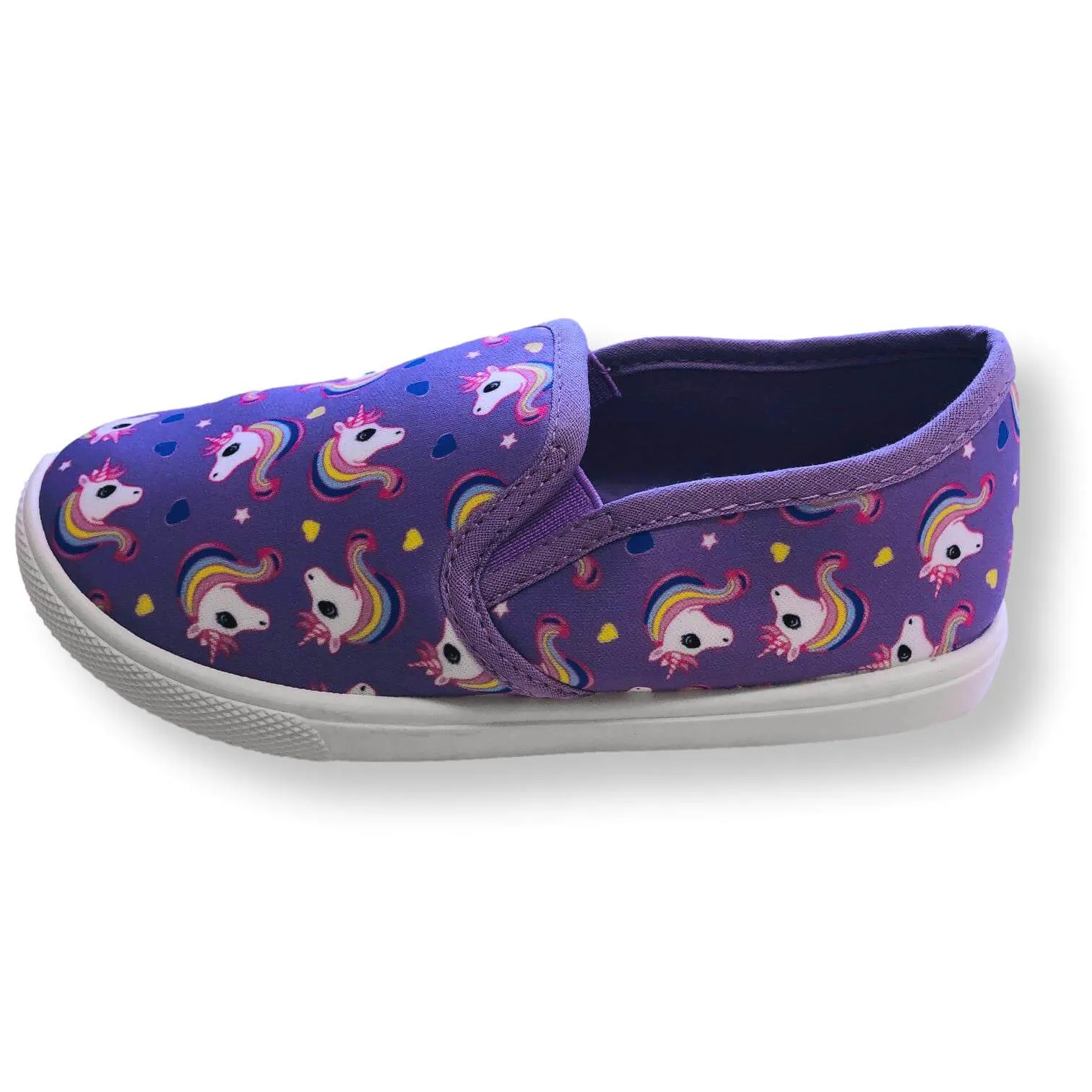 Toddler Slip On Shoes for Girls Unicorn Canvas Kids Sneakers