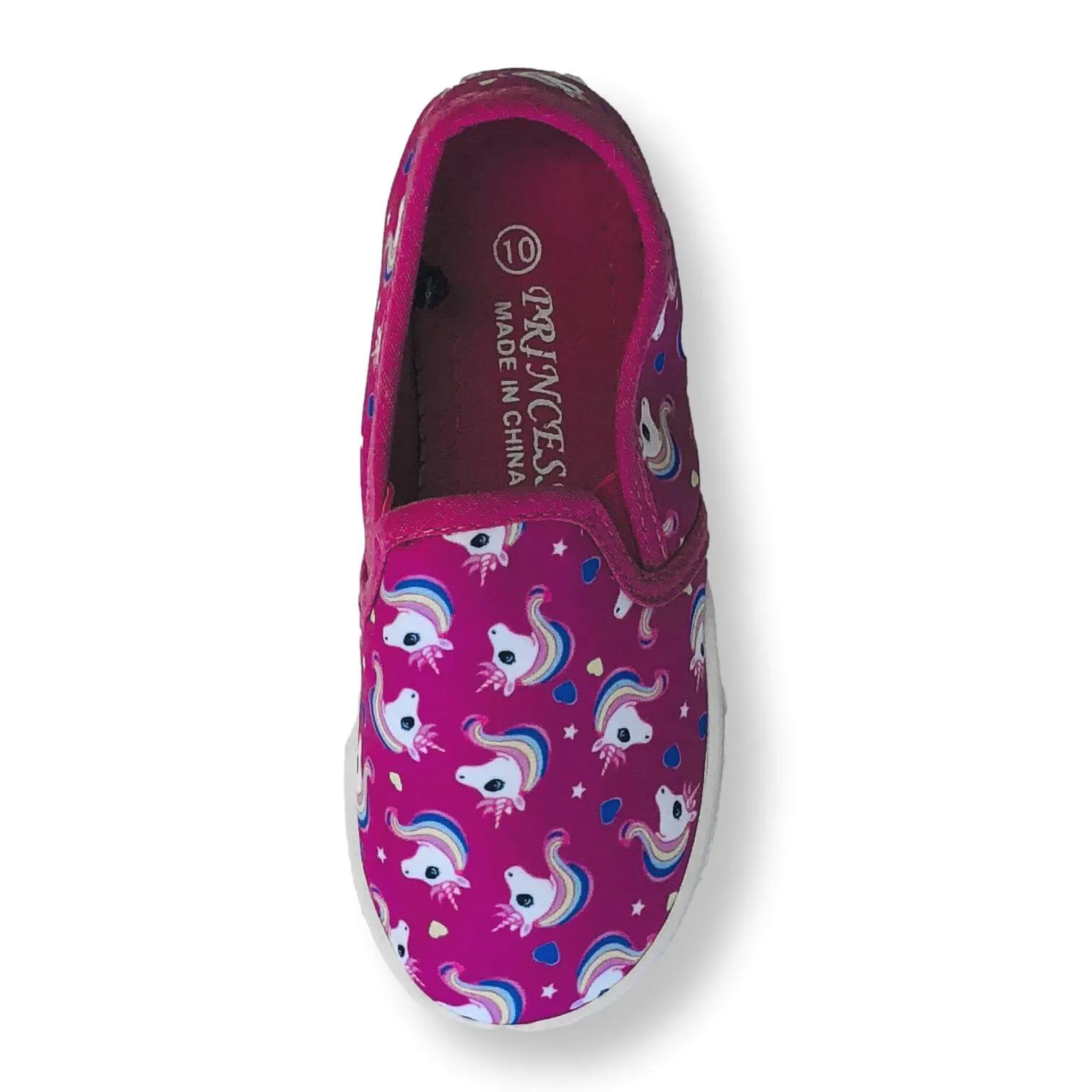 Toddler Slip On Shoes for Girls Unicorn Canvas Kids Sneakers