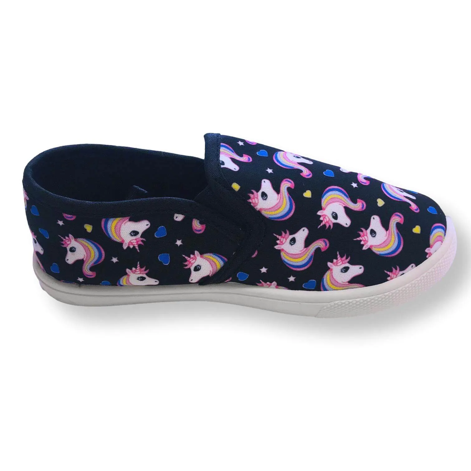Toddler Slip On Shoes for Girls Unicorn Canvas Kids Sneakers