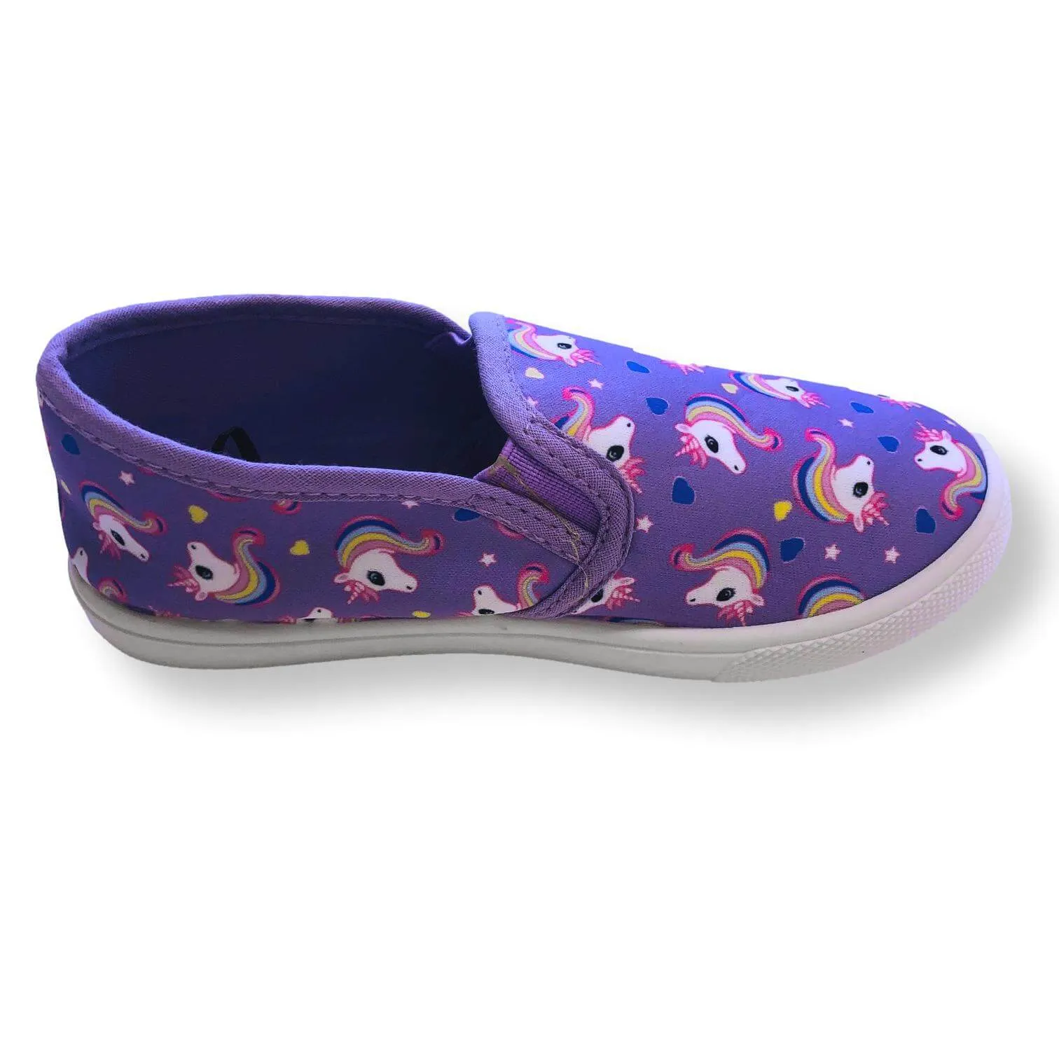 Toddler Slip On Shoes for Girls Unicorn Canvas Kids Sneakers
