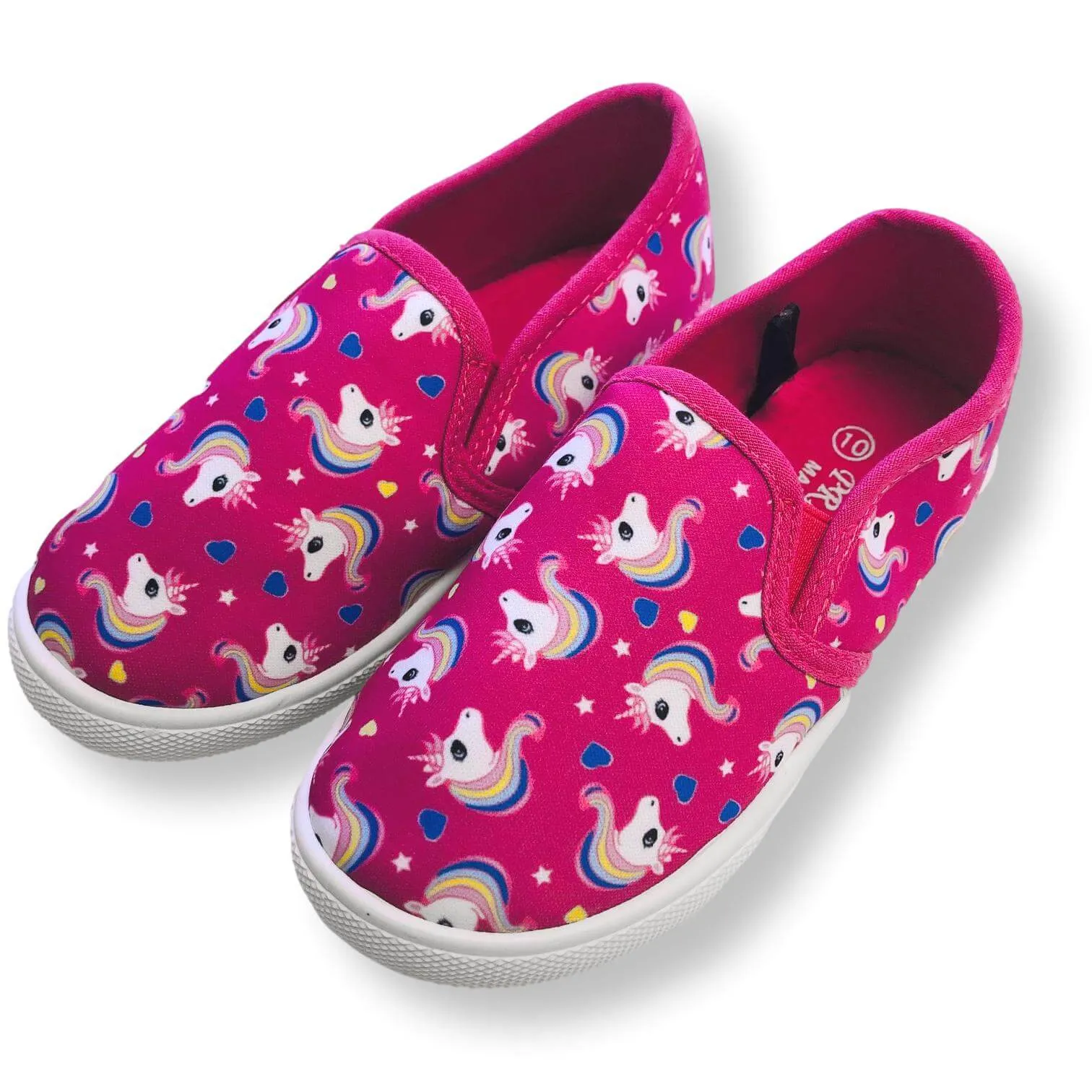 Toddler Slip On Shoes for Girls Unicorn Canvas Kids Sneakers