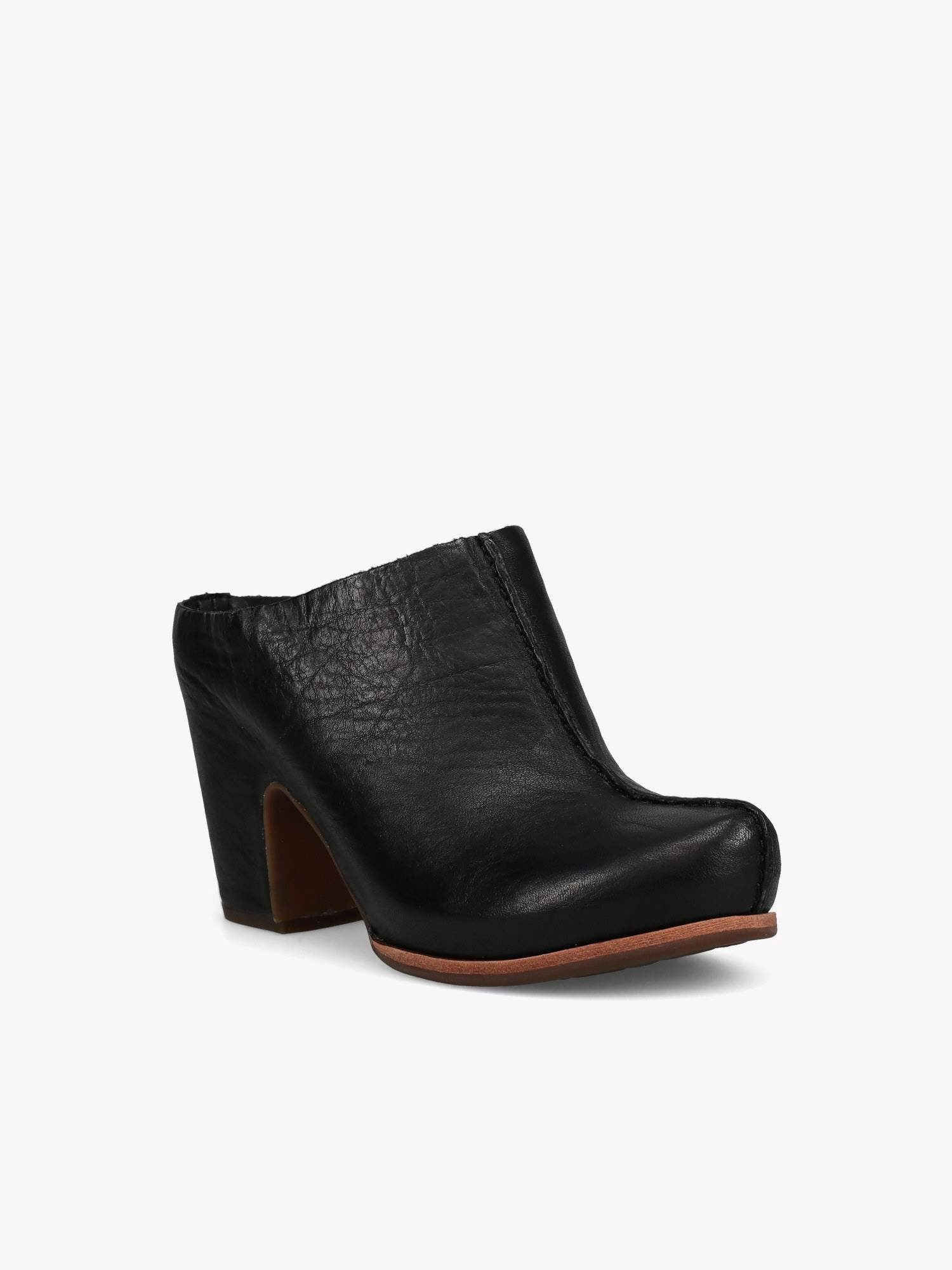 Flat Design Sagano Black Full Grain Leather