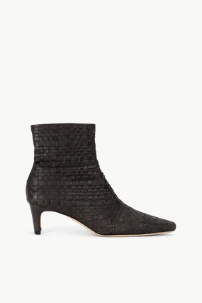 Toe Protection WALLY ANKLE BOOT | ESPRESSO WOVEN LEATHER WALLY ANKLE BOOT | ESPRESSO WOVEN LEATHER Casual Foam Lining Running Errands