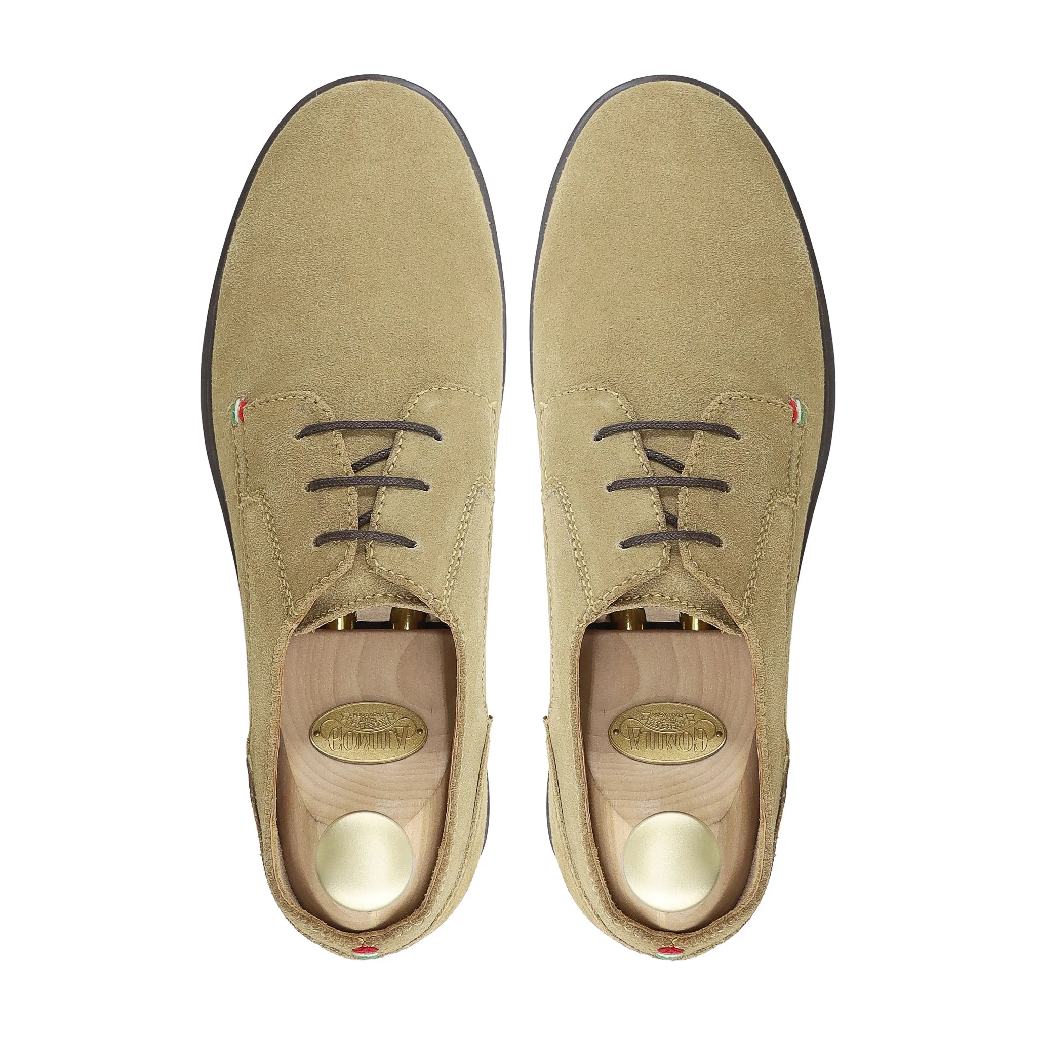 Tomas - Men's Camel Suede Derby Shoe