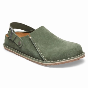 Total Support Birkenstock Men's Lutry Premium Suede Clog - Thyme Total Support Birkenstock Men's Lutry Premium Suede Clog - Thyme Airflow Ventilation Channels