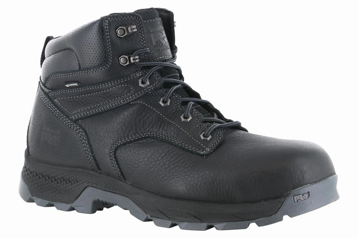 Timberland PRO Titan EV 6" Composite Toe WP Boot Black Quick Lace Shoes Rugged Fit