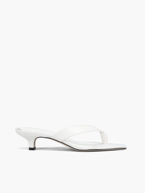 Tracie White Leather Chic High Sandals Tracie White Leather wedge