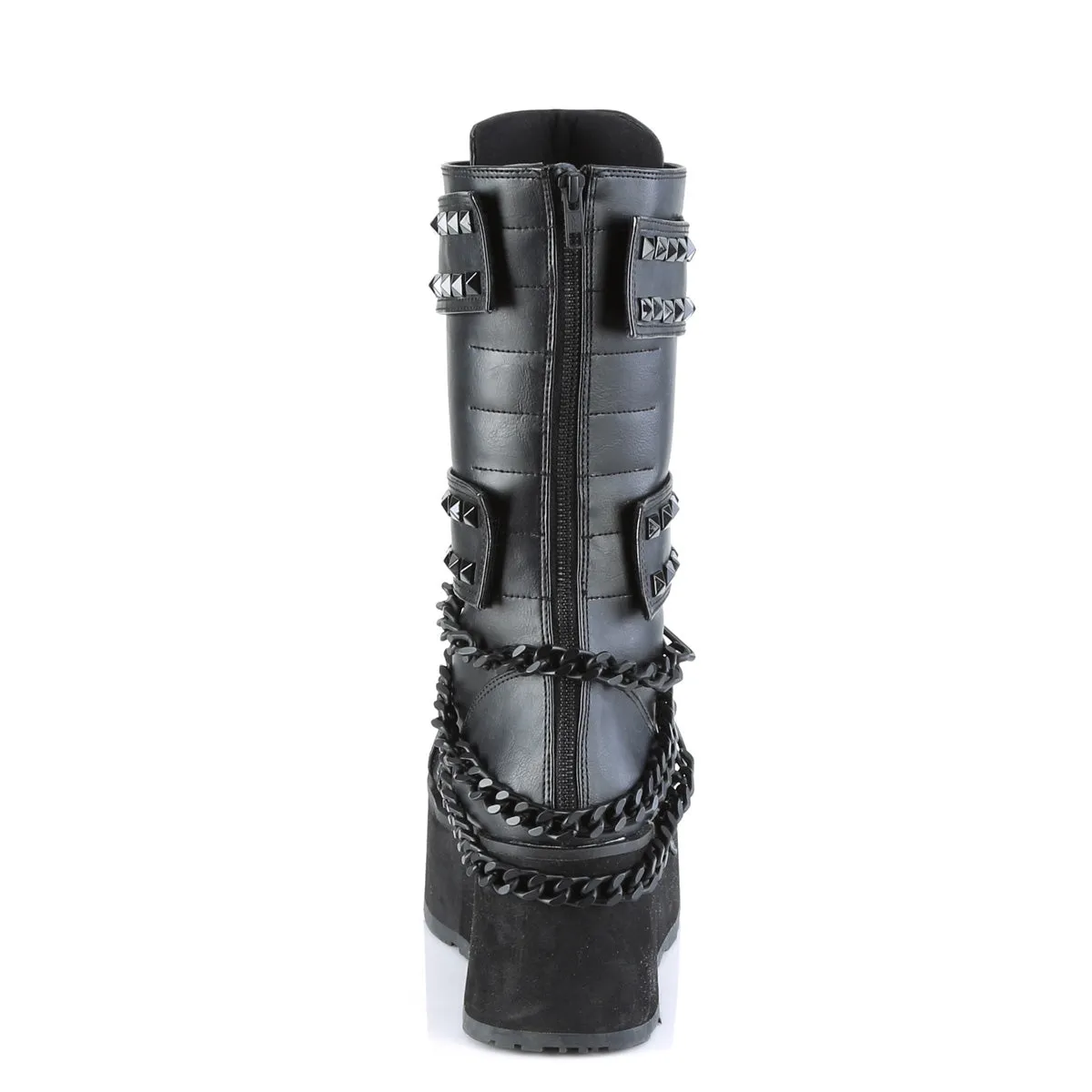 TRASHVILLE-138 DemoniaCult Black Vegan Leather Sexy Unisex Platform Shoes & Boots (Alternative Footwear)