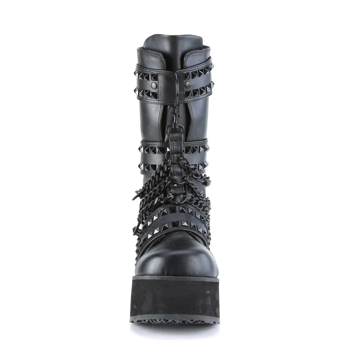 TRASHVILLE-138 DemoniaCult Black Vegan Leather Sexy Unisex Platform Shoes & Boots (Alternative Footwear)