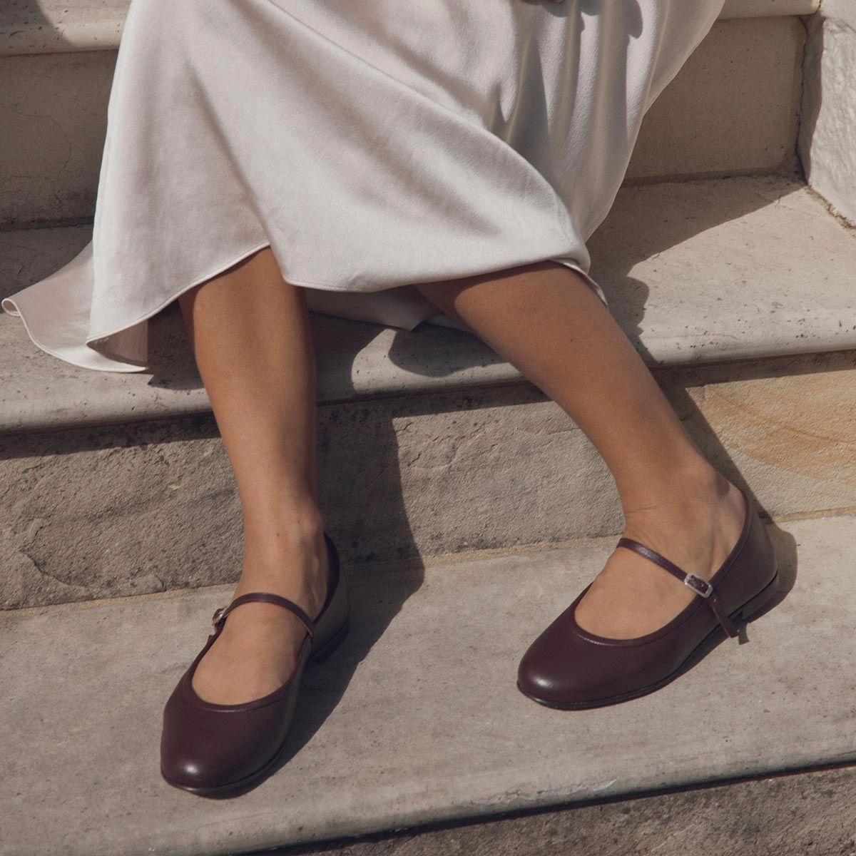 The Demi Jane - Burgundy Nappa Comfortable Sole
