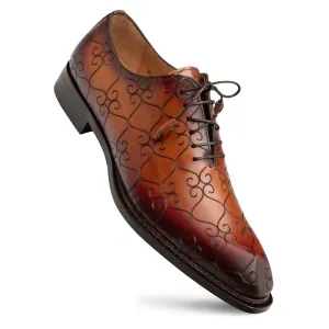 Tribeca Laser Print Oxford-Cognac/Rust | Mezlan Sculpted Design Anti Odor Technology hassle-free Tribeca Laser Print Oxford-Cognac/Rust | Mezlan