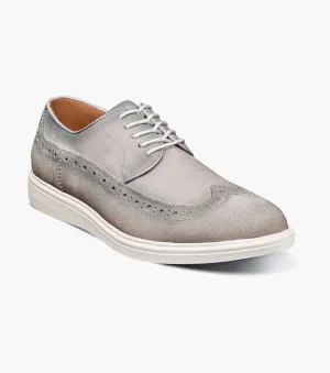 Trudell Wingtip Lace Up-Light Gray | Stacy Adams Tailored grip