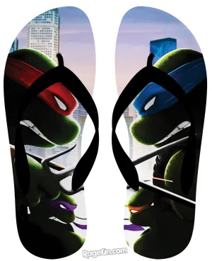 Turtle Power Flip Flops