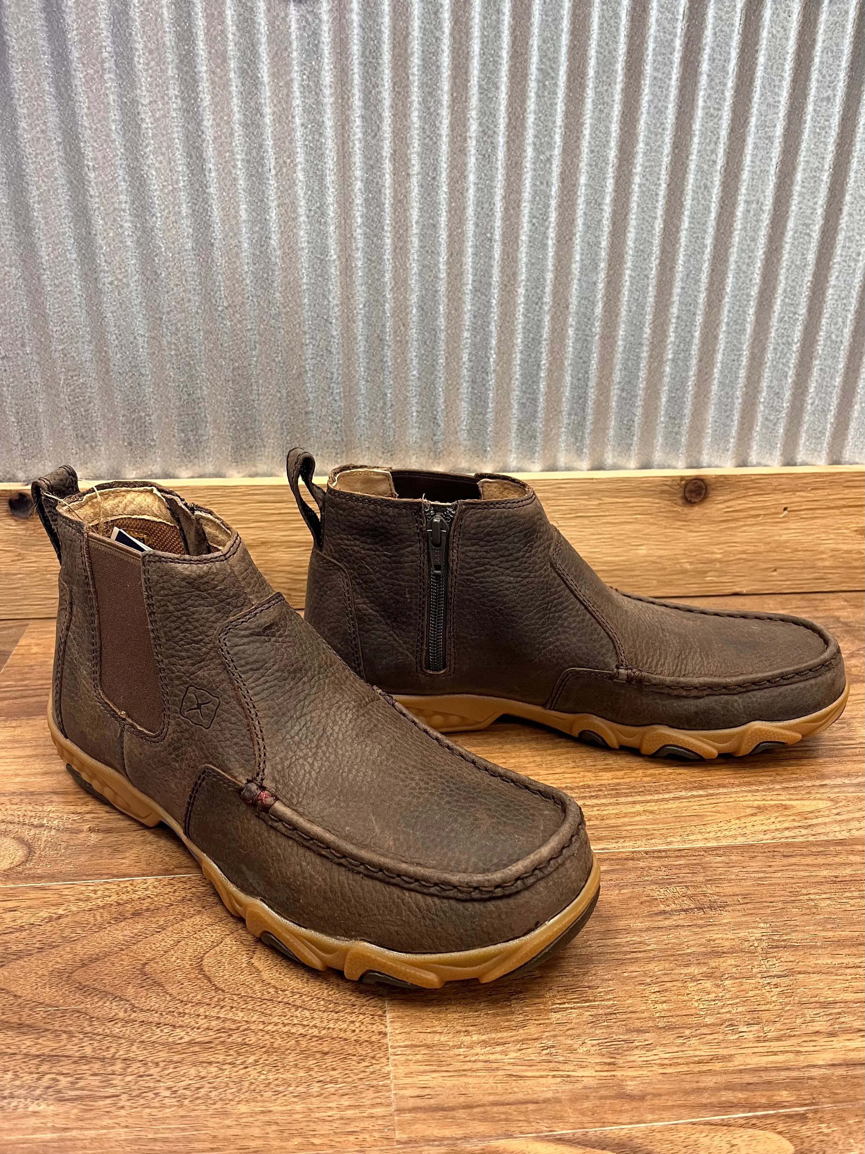 Twisted X Men's 4" Chelsea Root Beer Leather Driving Moc MDMX001