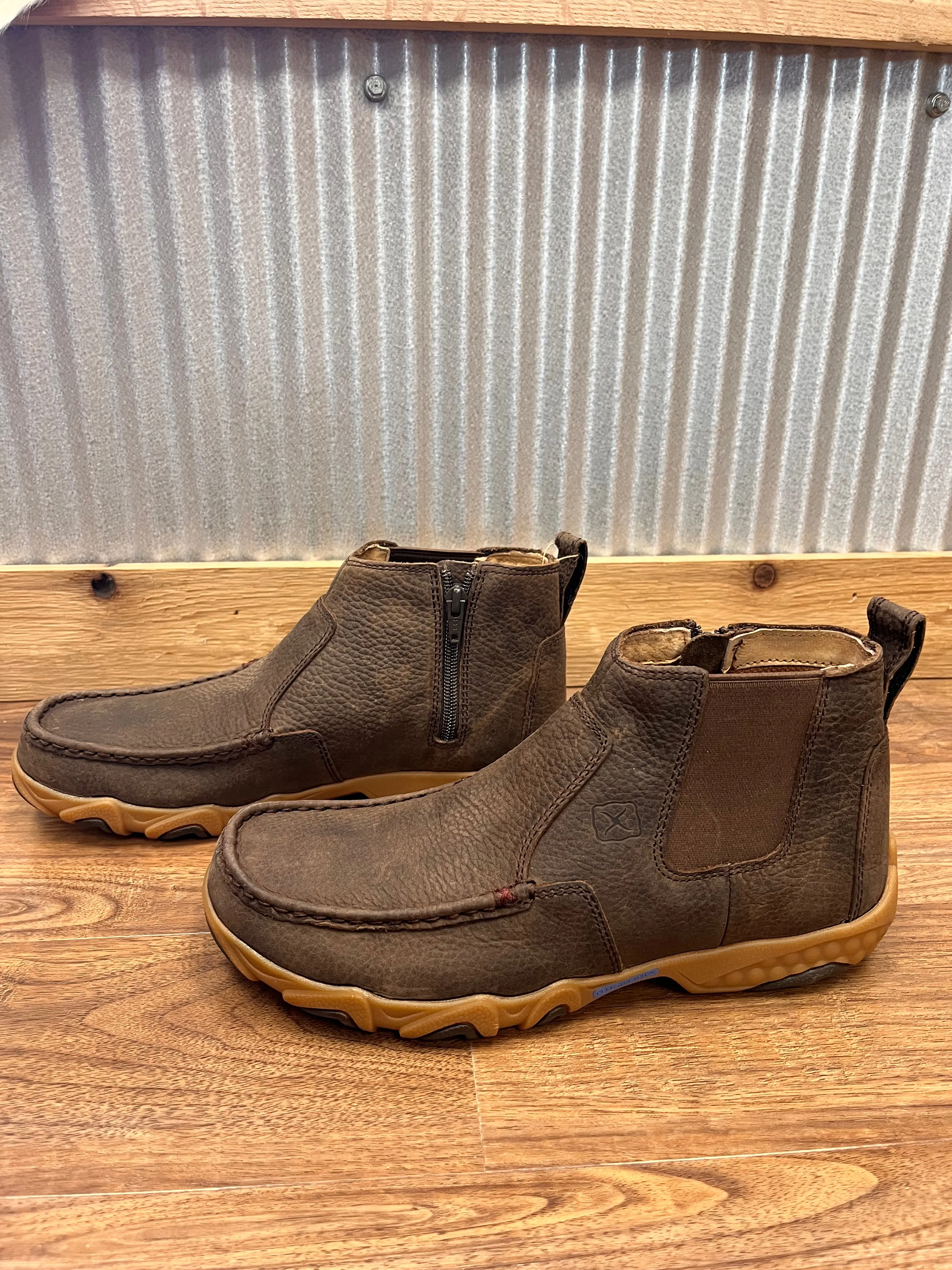 Twisted X Men's 4" Chelsea Root Beer Leather Driving Moc MDMX001