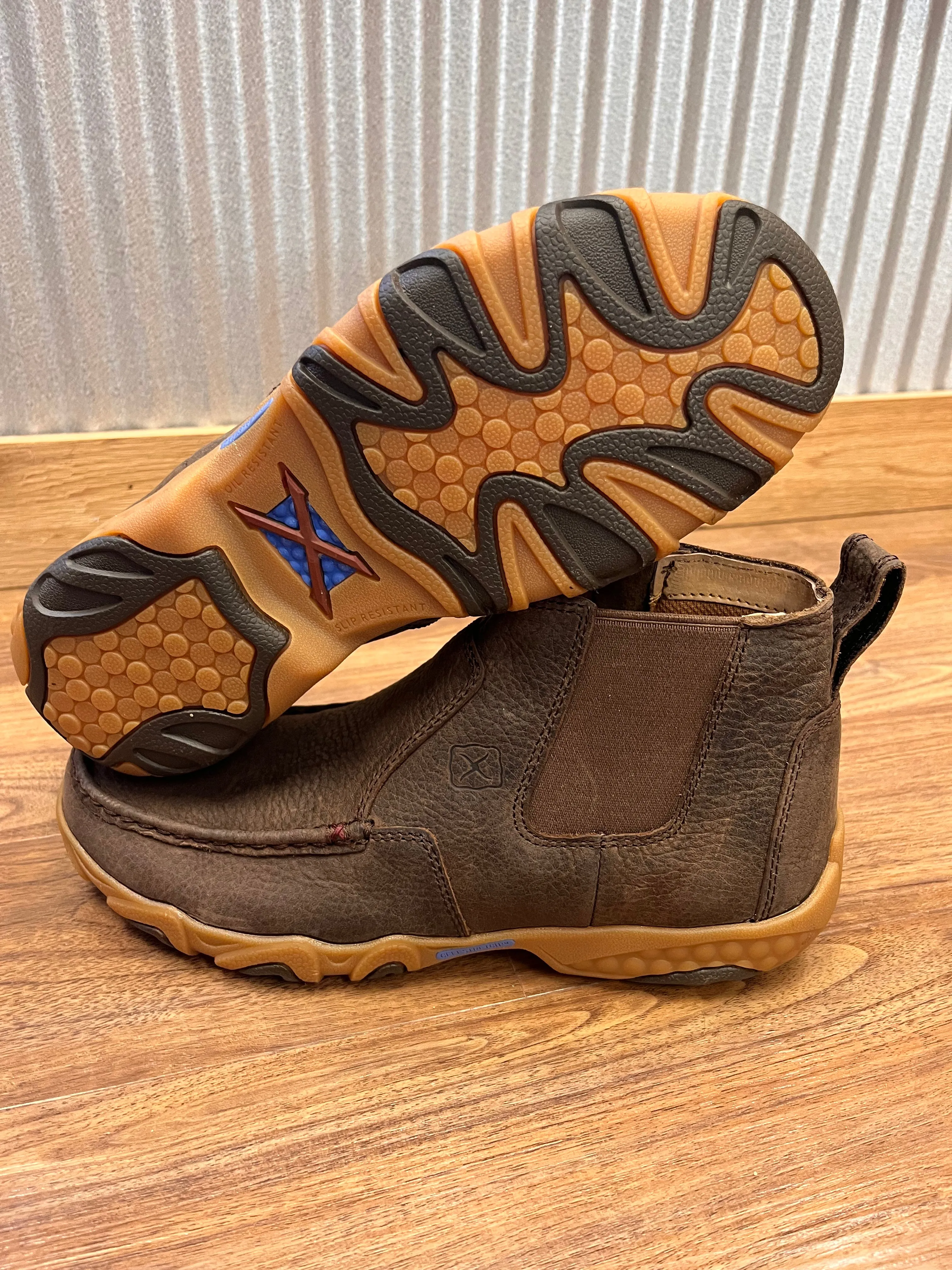 Twisted X Men's 4" Chelsea Root Beer Leather Driving Moc MDMX001