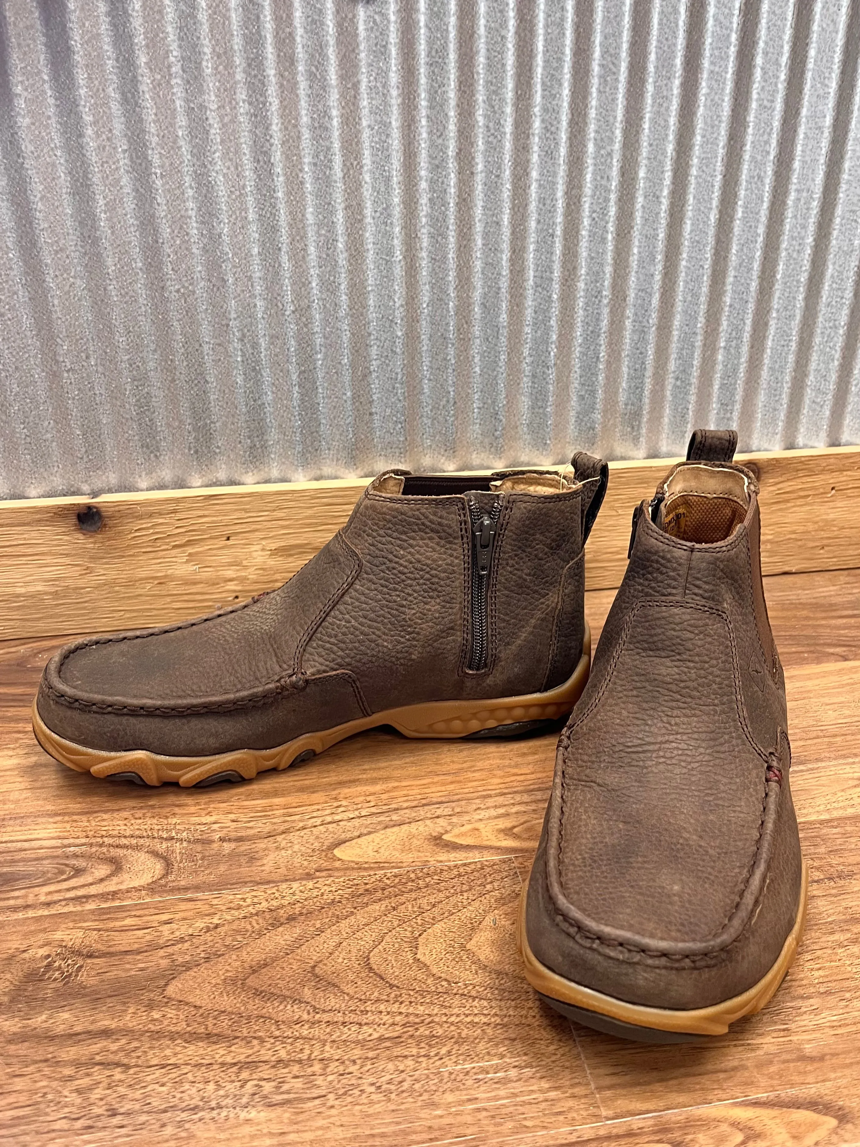 Twisted X Men's 4" Chelsea Root Beer Leather Driving Moc MDMX001