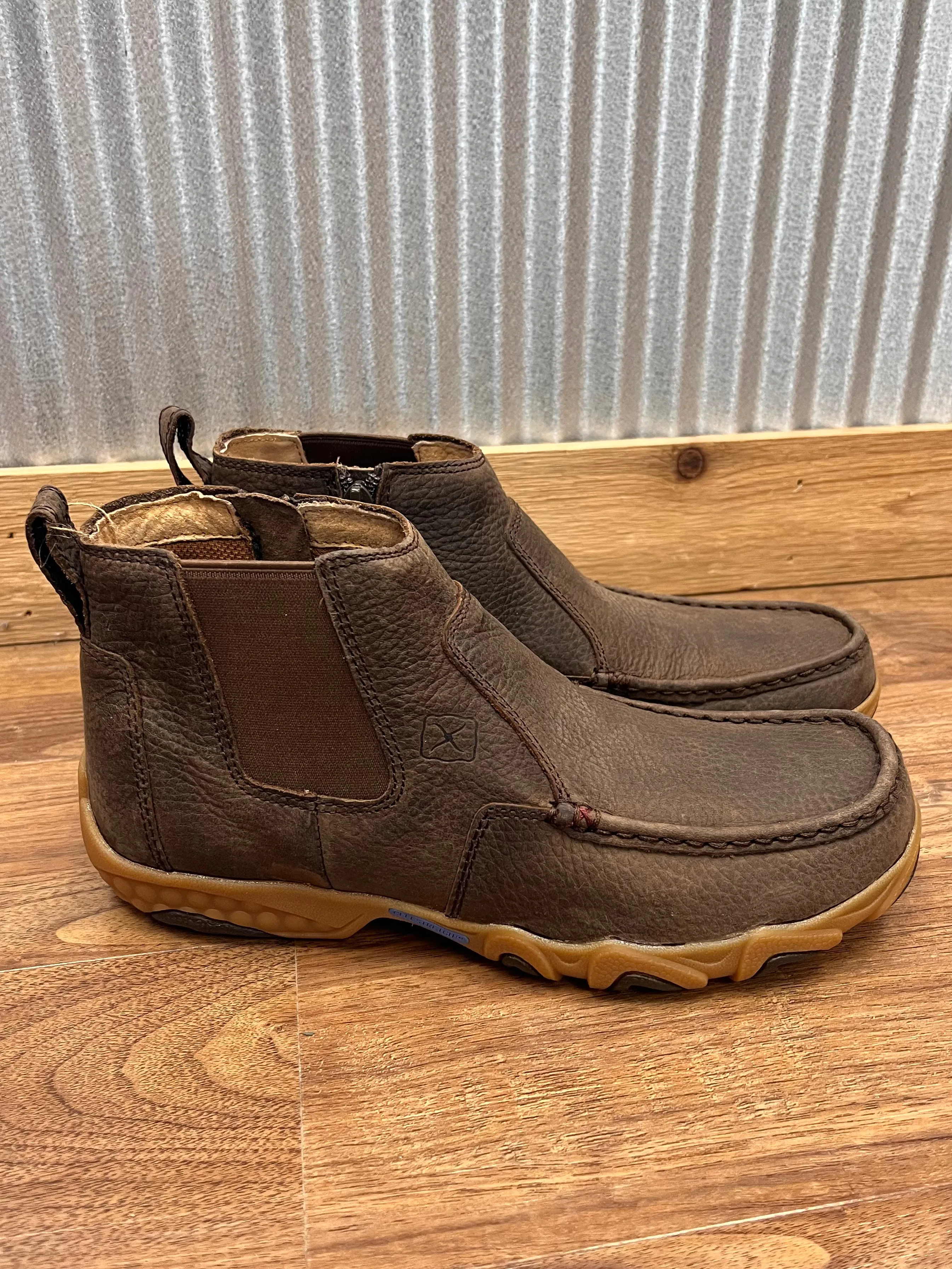Twisted X Men's 4" Chelsea Root Beer Leather Driving Moc MDMX001